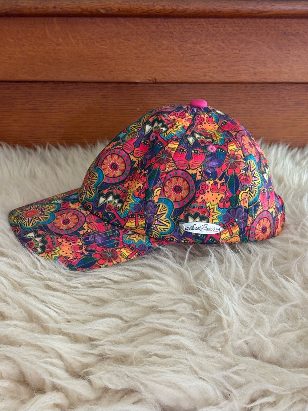 Laurel Burch Cats Print Colorful Hat